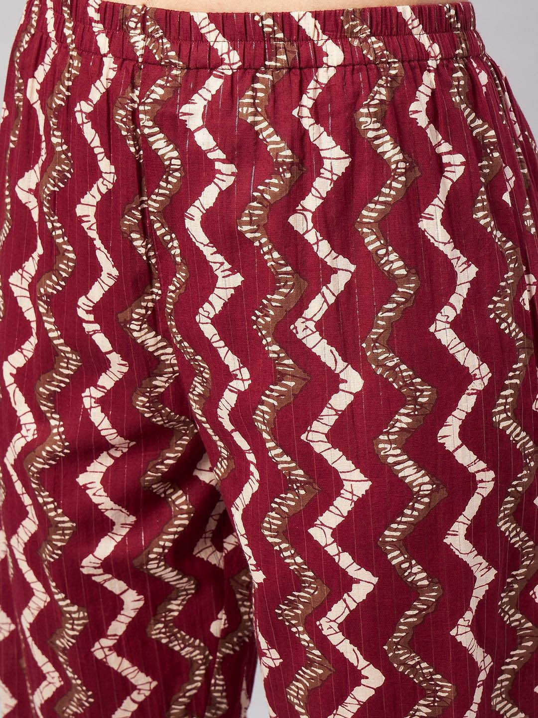 Women Printed Regular Pure Cotton Kurta with Trousers