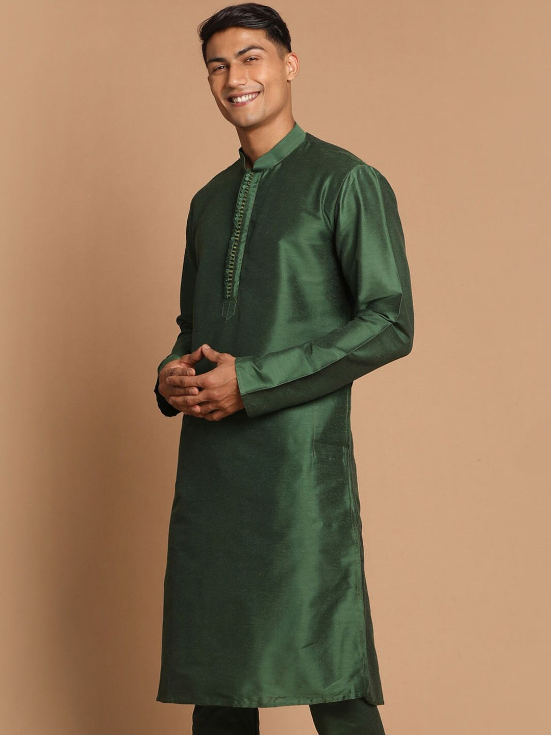 Men Green Kurta