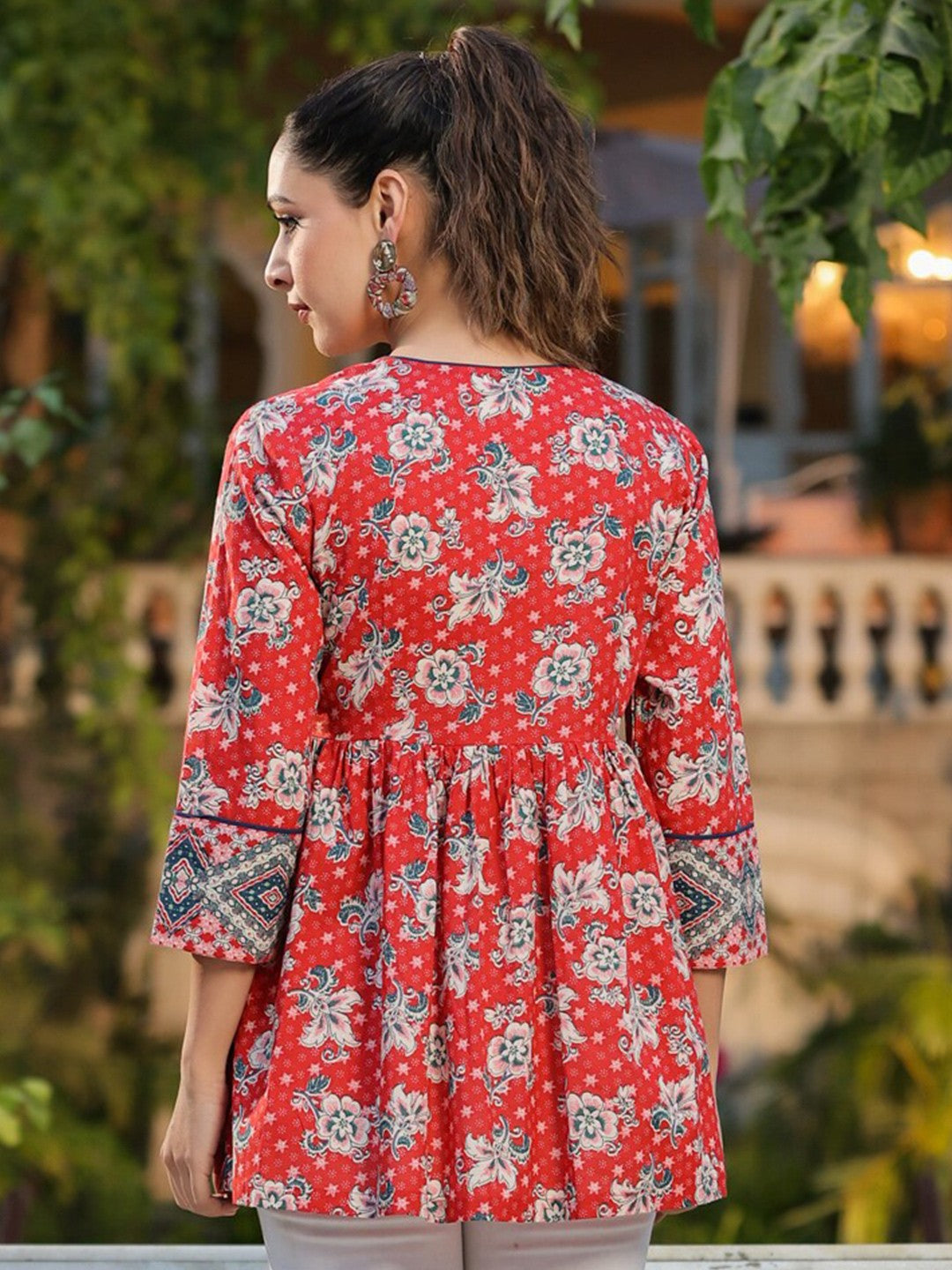 Floral Printed Pure Cotton Kurti