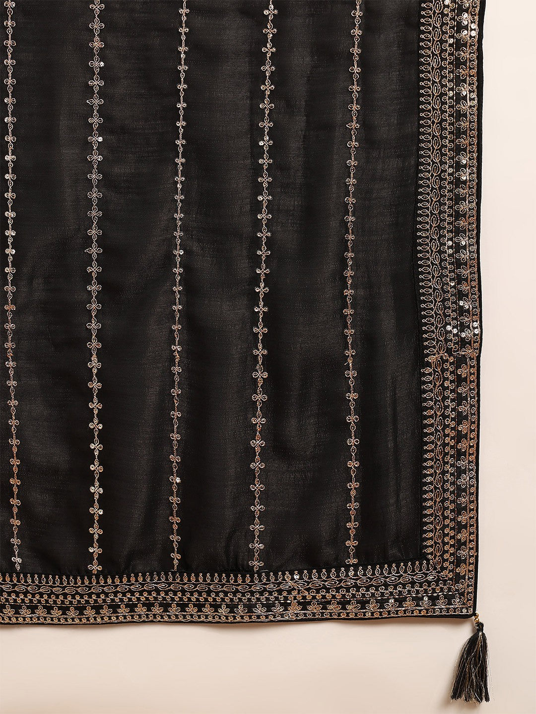 Embroidered Regular Kurta With Palazzos & With Dupatta