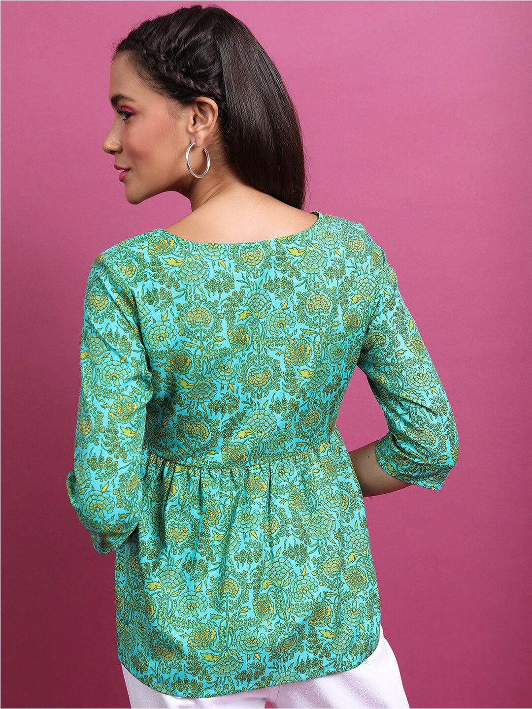 Floral Printed Empire Top