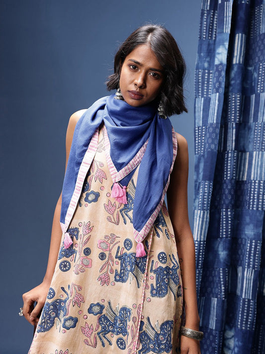 Floral Printed Pure Cotton Sanganeri Kurta with Trousers & Dupatta