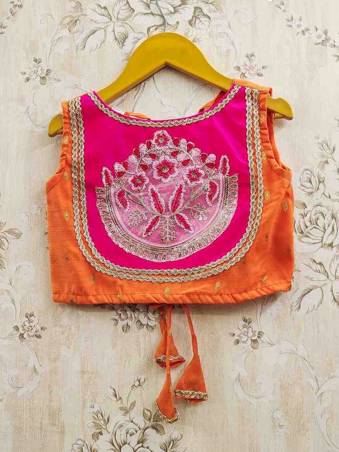 Girls Embroidered Thread Work Ready to Wear Lehenga & Blouse With Dupatta