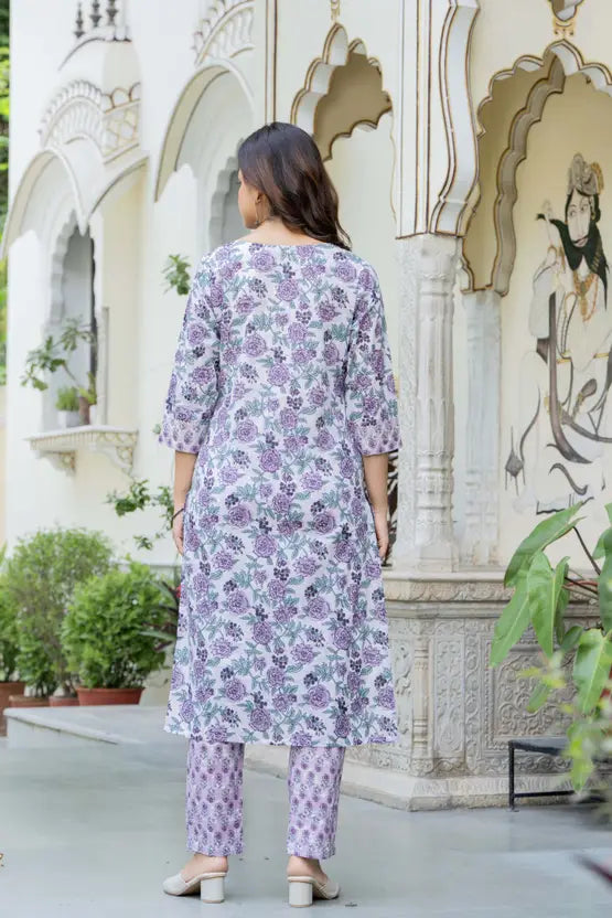 Women Pure Cotton Kurta Pant Dupatta Set
