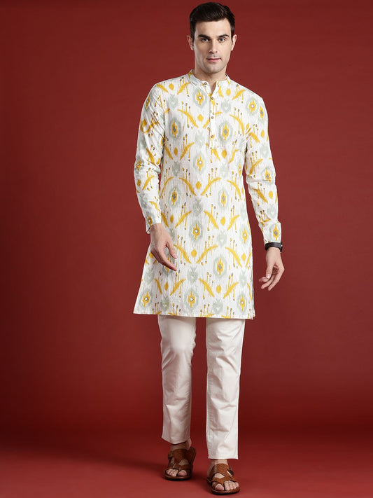 Ethnic Motifs Printed Cotton Kurta (Top only)