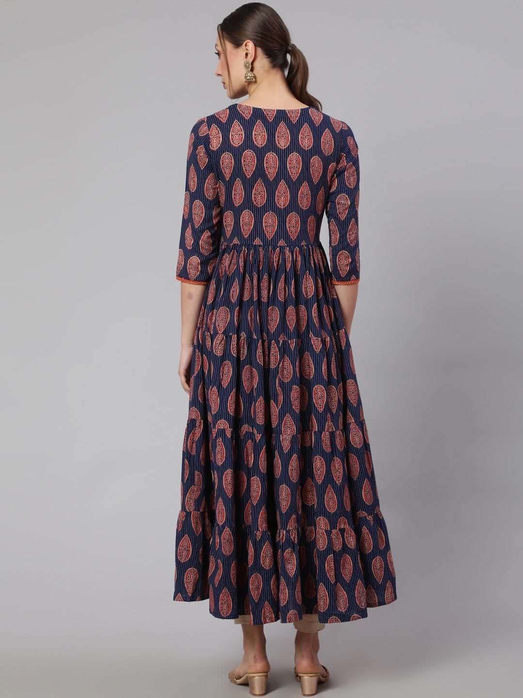 Paisley Printed Anarkali Kurta