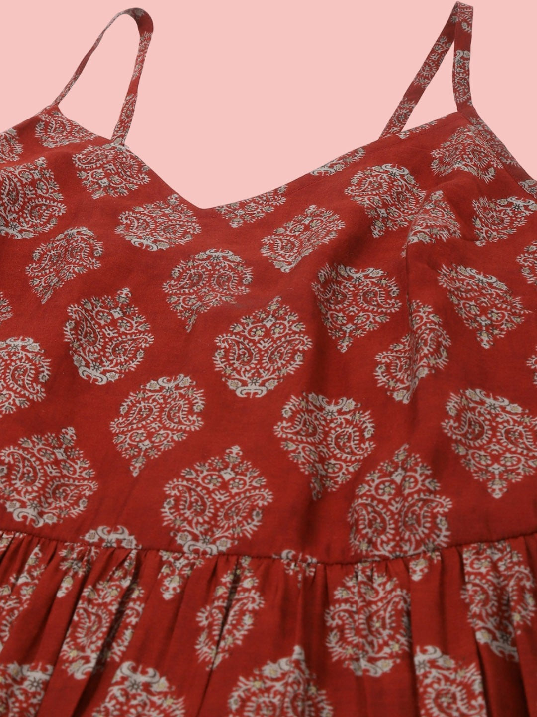 Ethnic Motifs Printed Empire Chanderi Silk Kurta with Churidar & With Dupatta