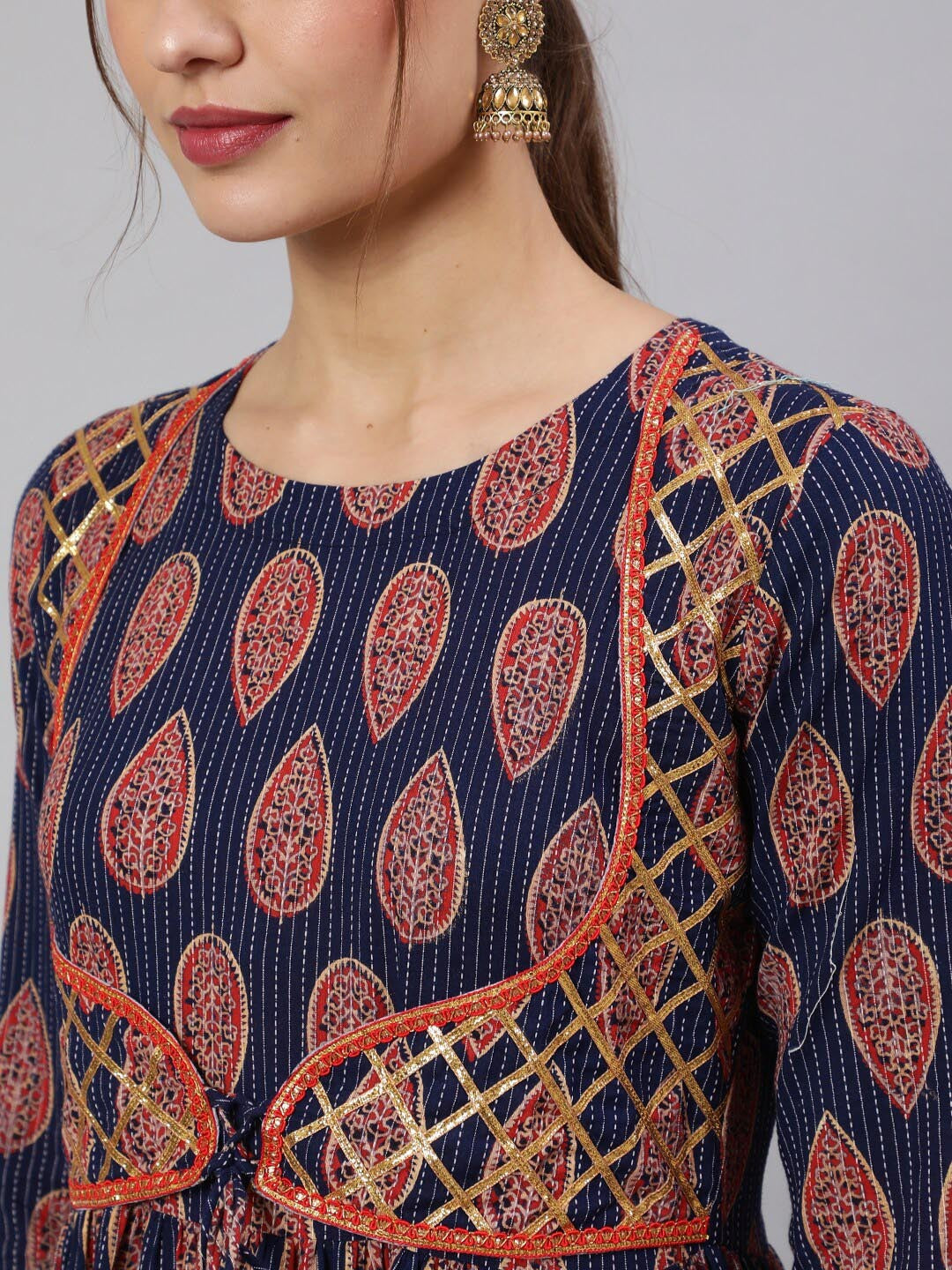 Paisley Printed Anarkali Kurta
