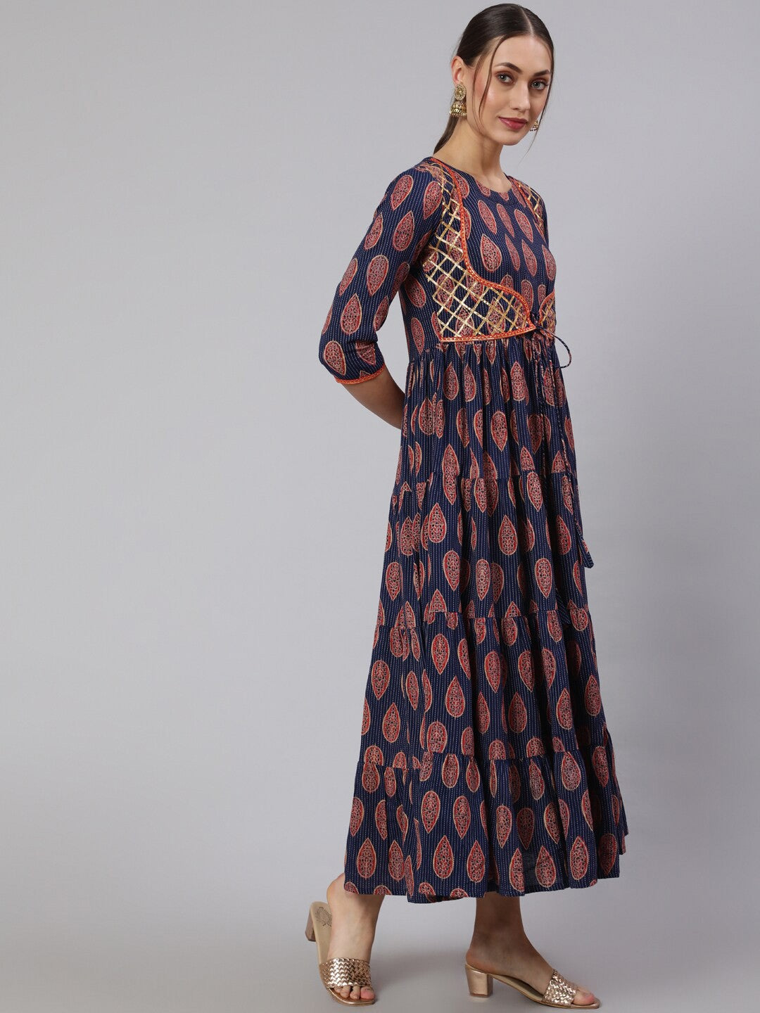 Paisley Printed Anarkali Kurta