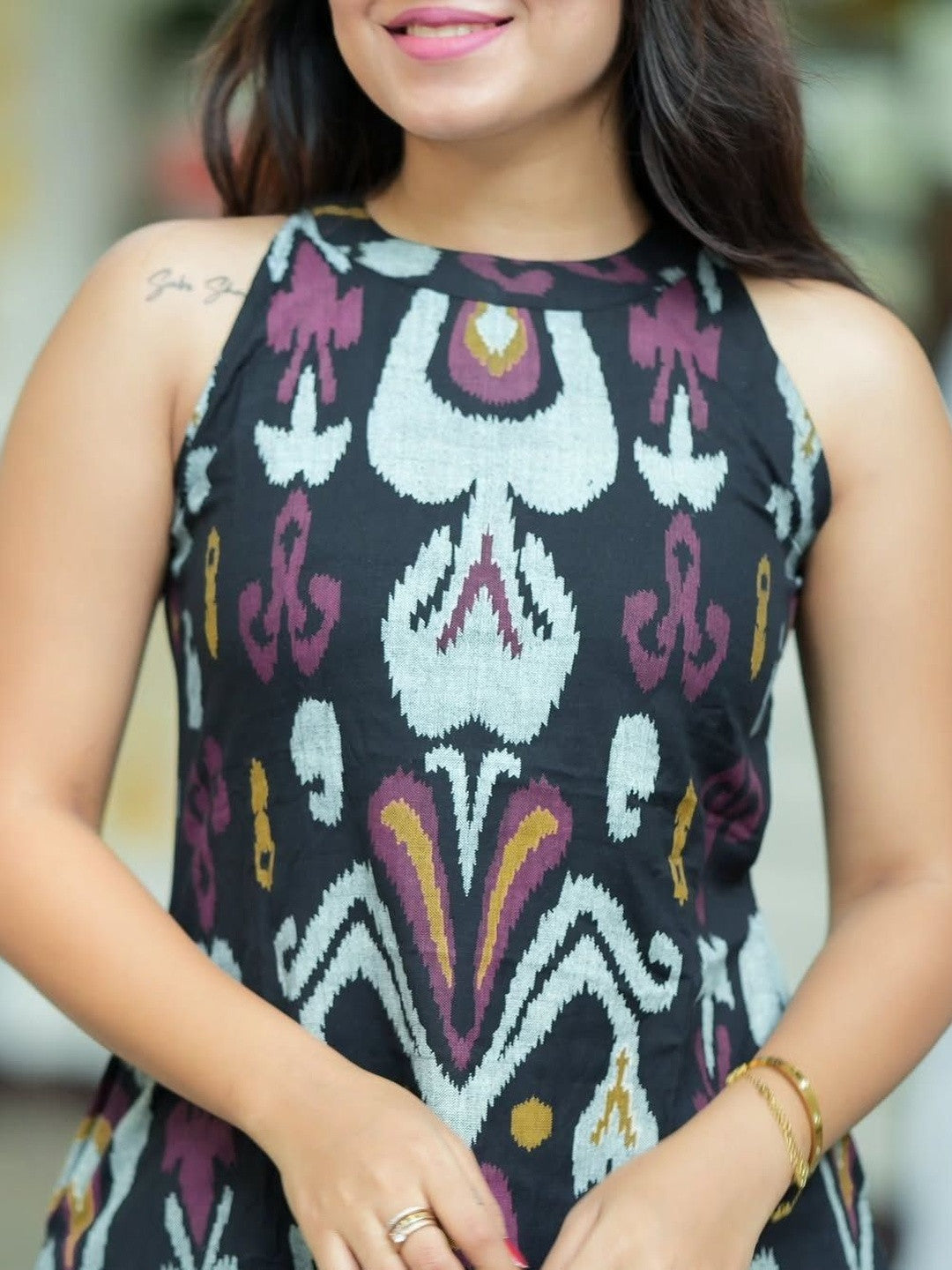 Women Ethnic Motifs Printed Regular Pure Cotton Kurta with Trousers - Amy's Cart