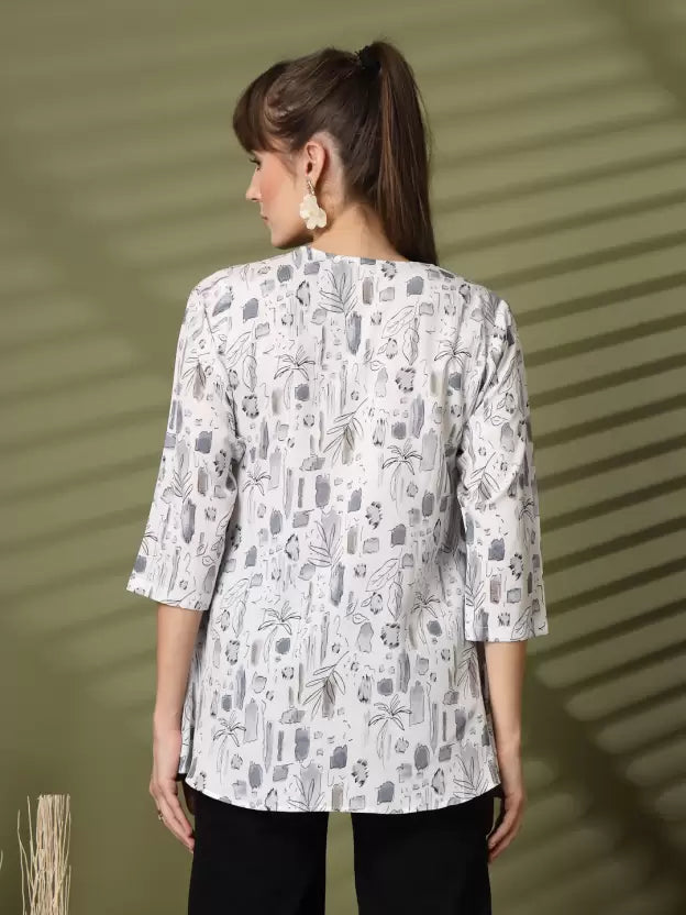 Casual Regular Sleeves Printed Women Top