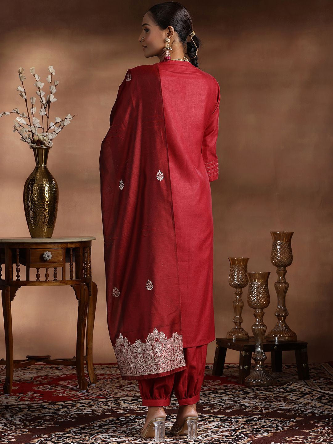 Straight Kurta with Salwar & Dupatta