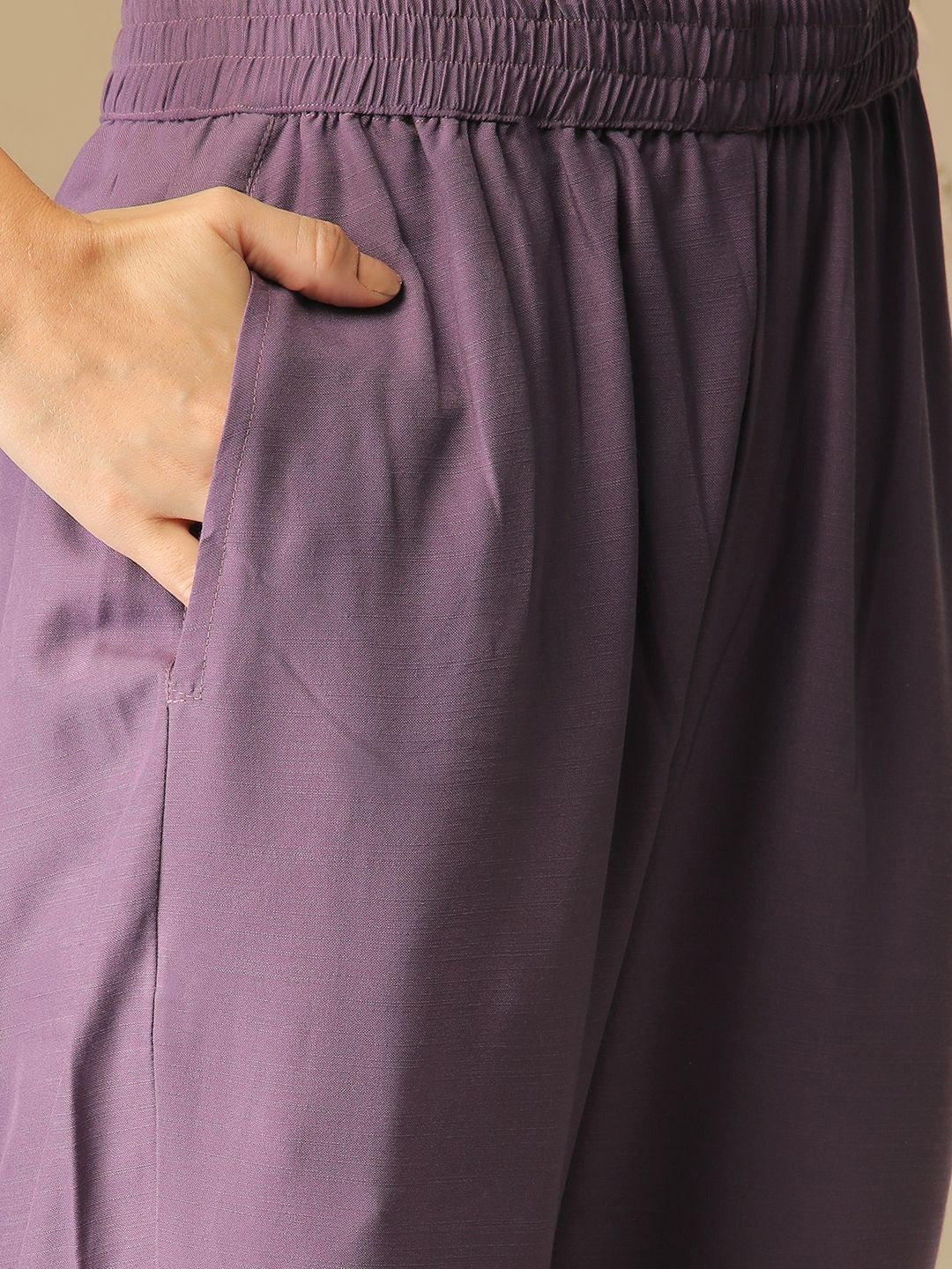 Floral Printed Notched Neck Anarkali Kurta With Trousers