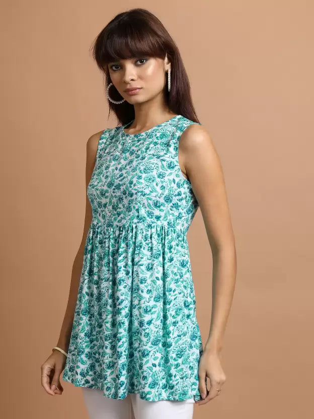 Casual Sleeveless Printed Women Top