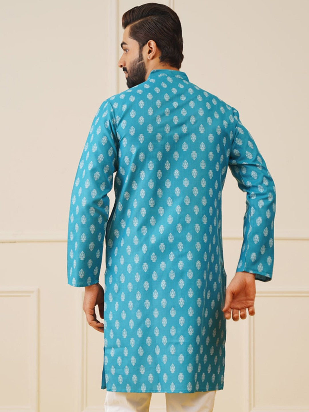 Floral Printed Cotton Straight Kurtas
