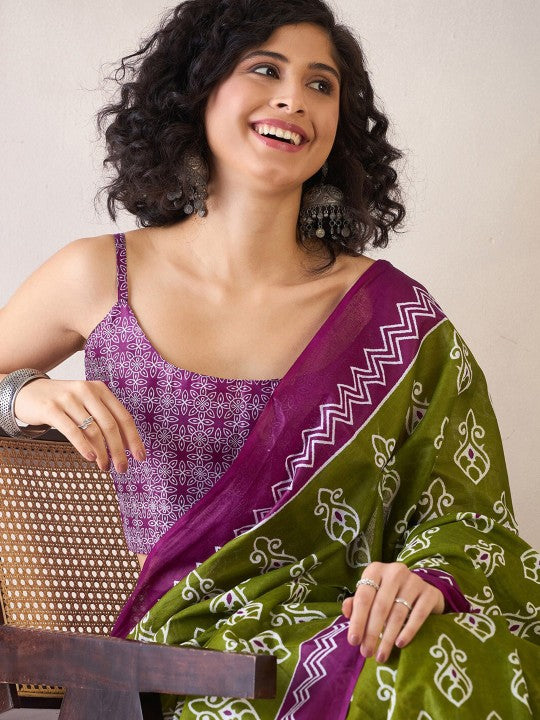 Bagh Poly Cotton Ready to Wear Bagh Sarees