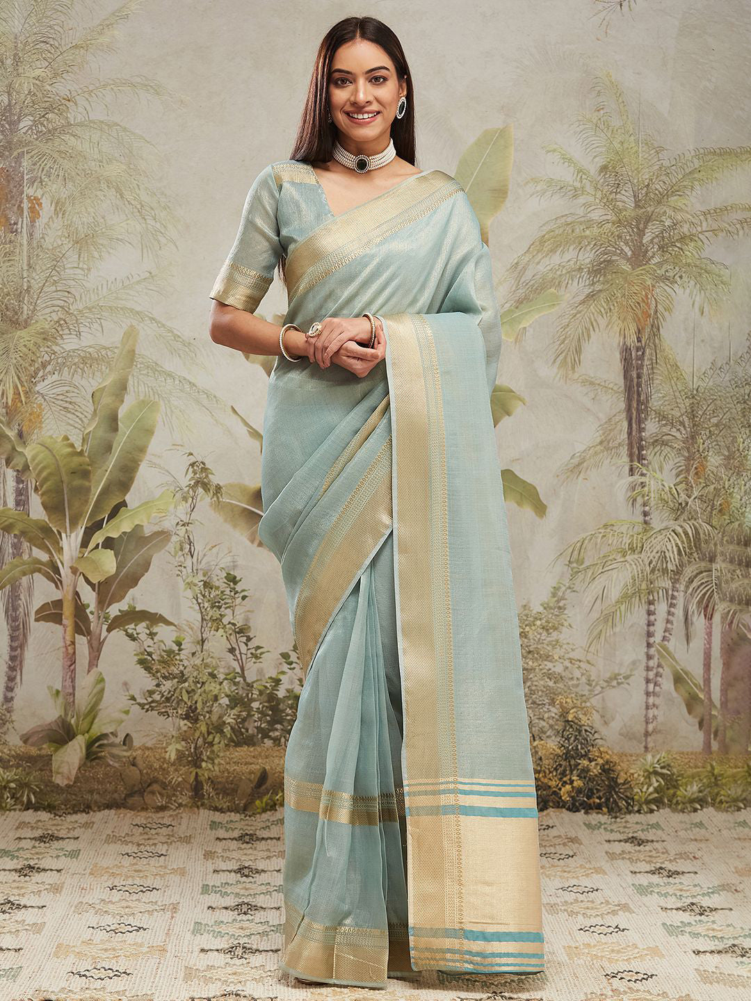 Woven Design Zari Ready to Wear Kanjeevaram Saree