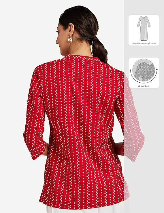 Women Cotton Red Tunic