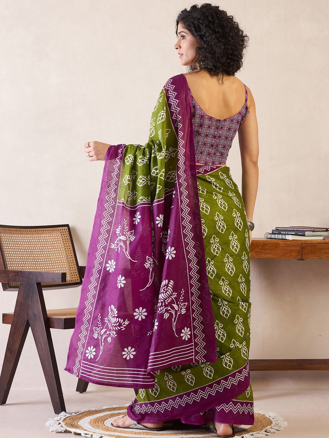 Bagh Poly Cotton Ready to Wear Bagh Sarees