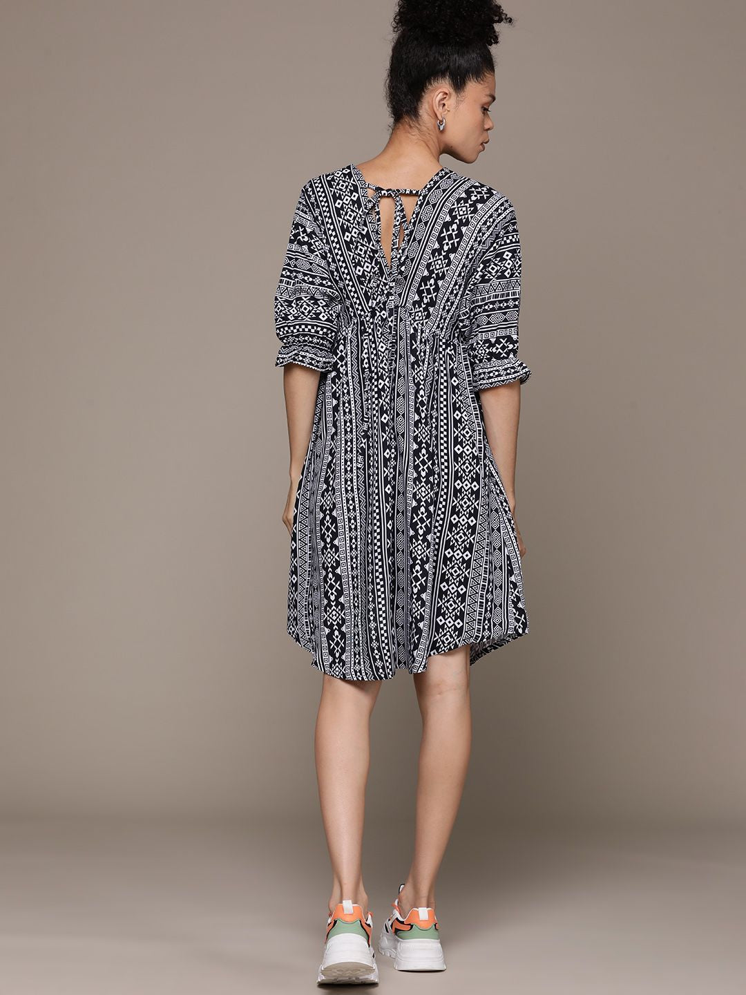 Print A-Line Dress