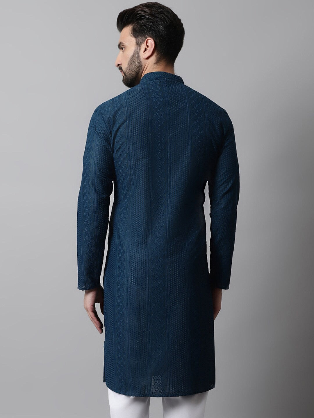 Men Ethnic Motifs Thread Work Cotton Kurta