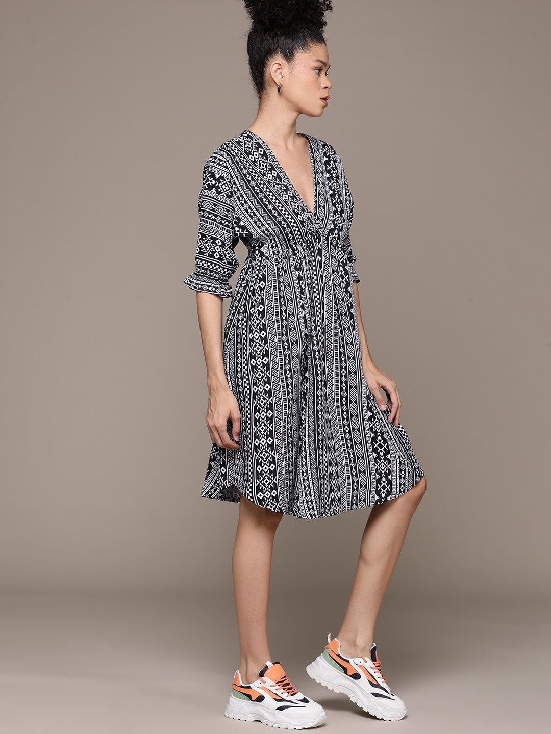 Print A-Line Dress