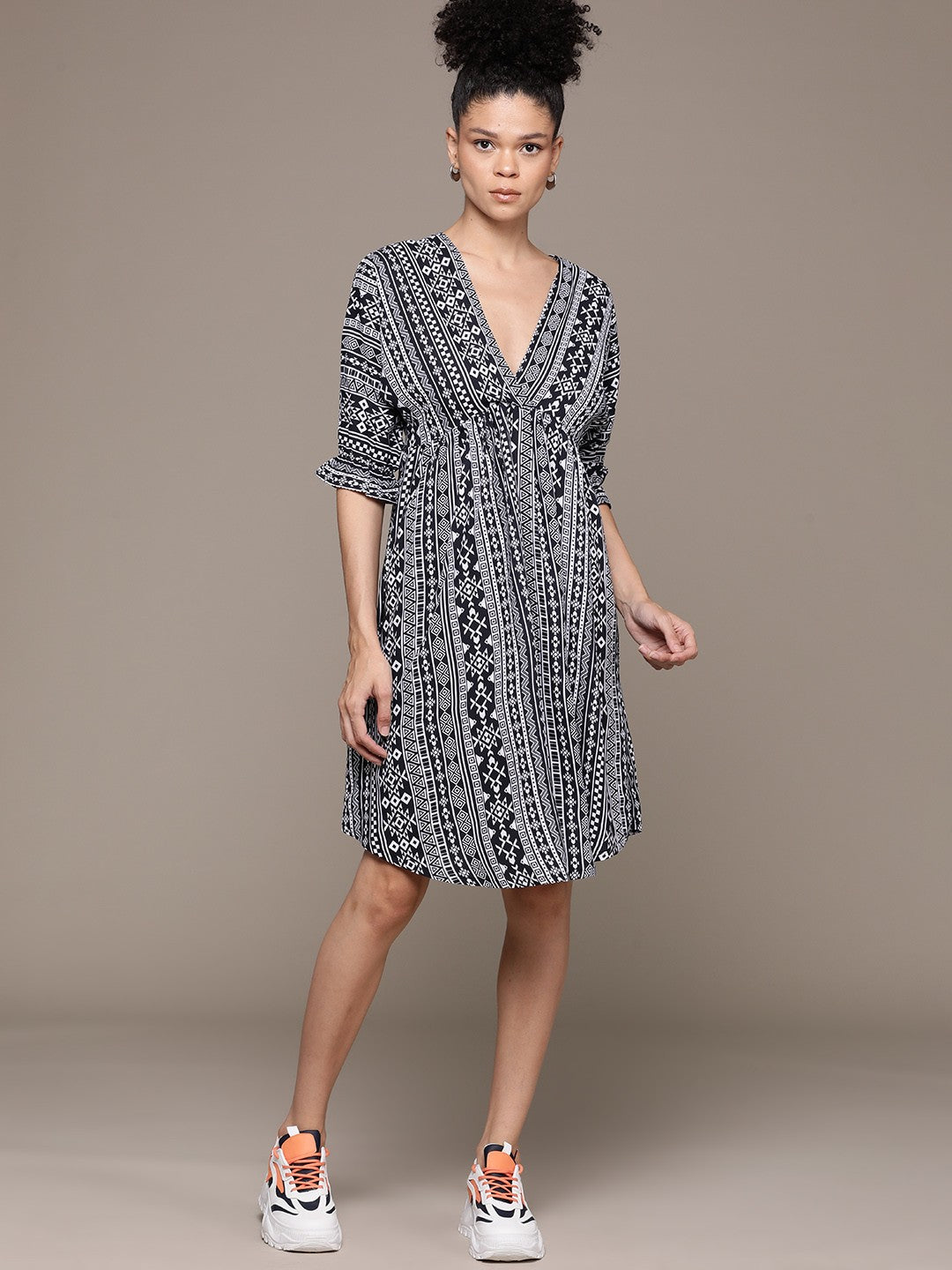 Print A-Line Dress