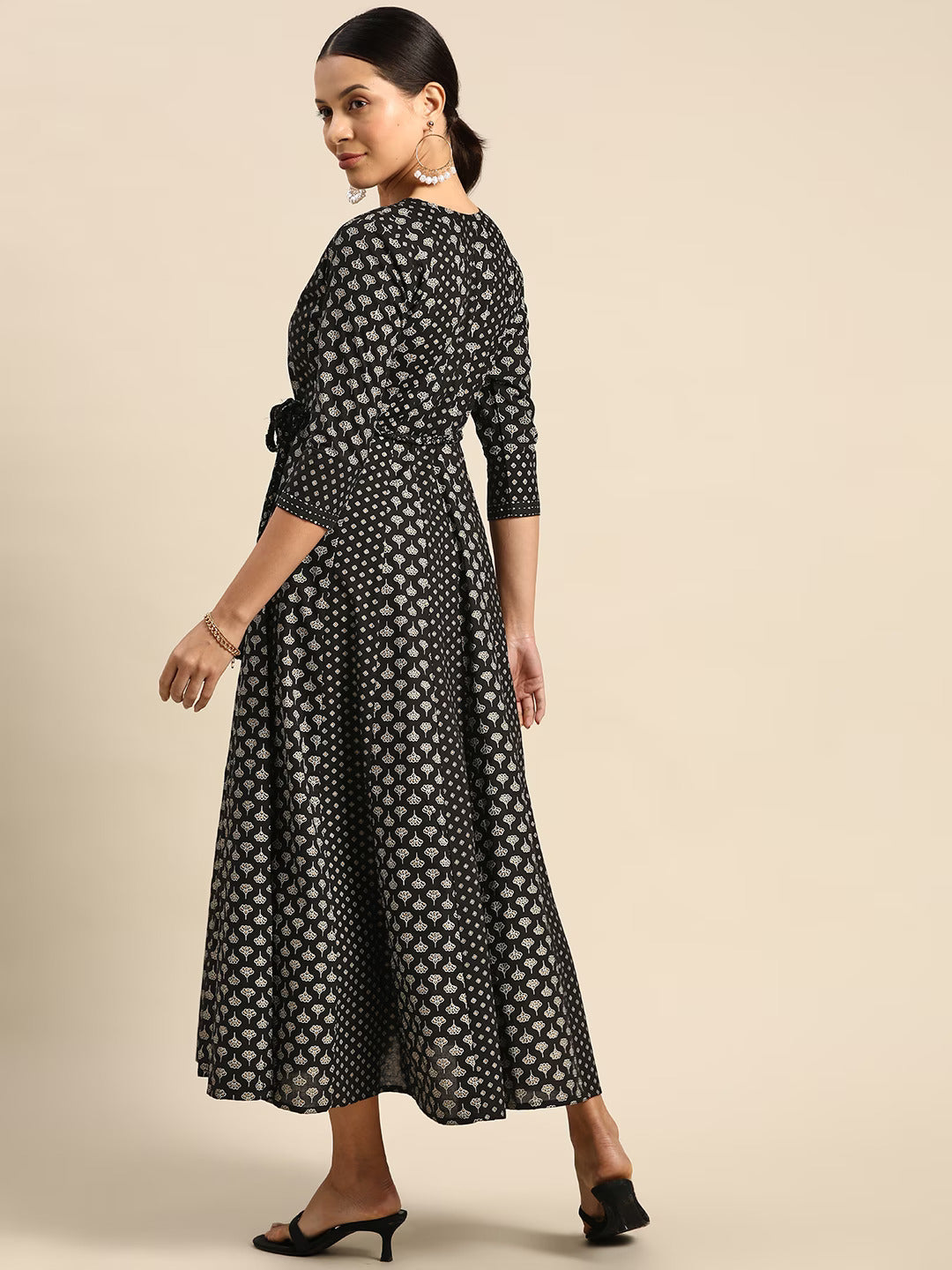 Ethnic Motifs Printed A-Line Maxi Dress