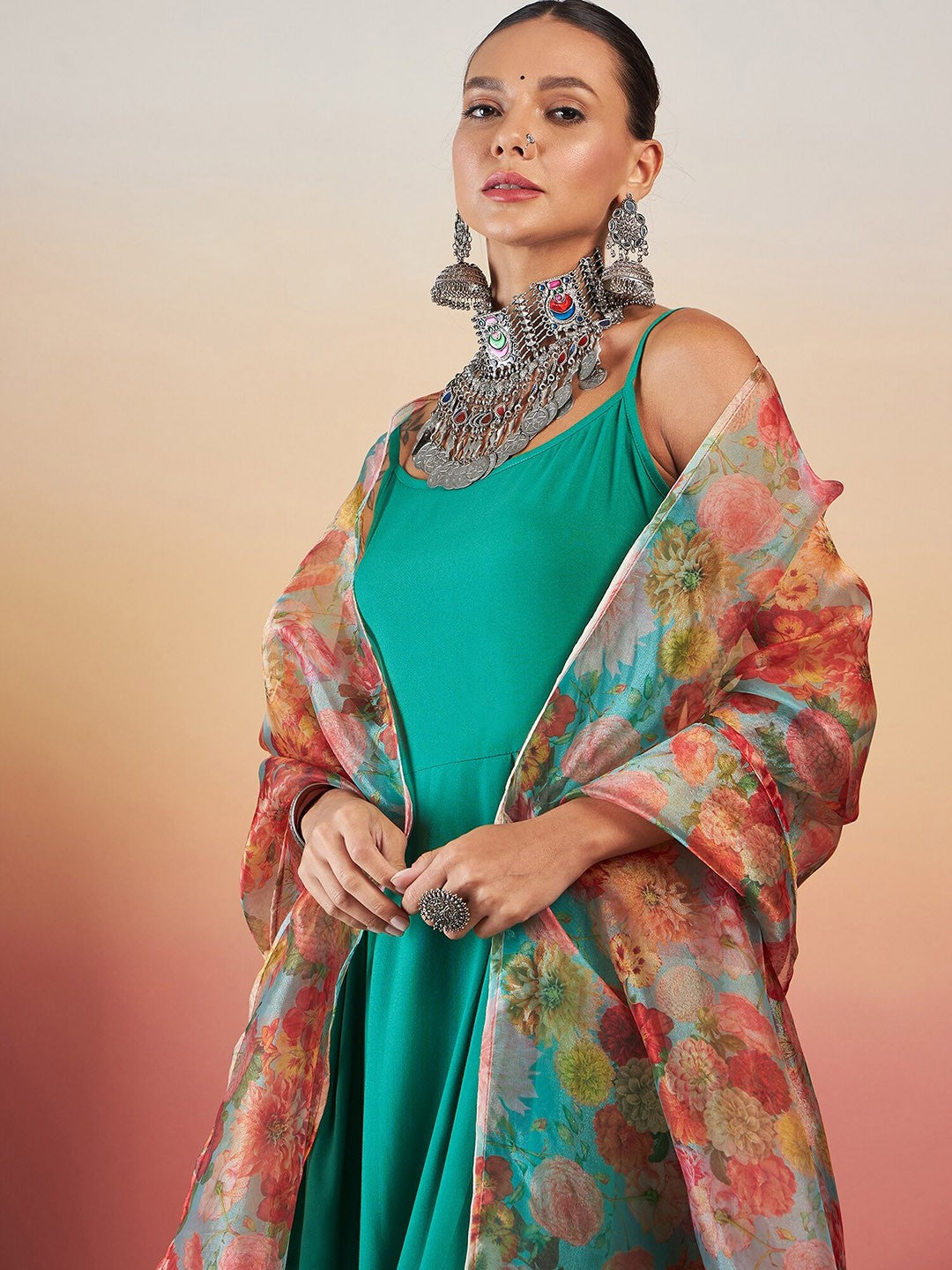 Women Empire Kurta with Palazzos & With Dupatta
