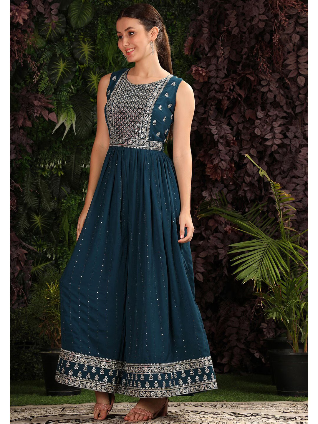 Ethnic Embroidered Culotte Jumpsuit