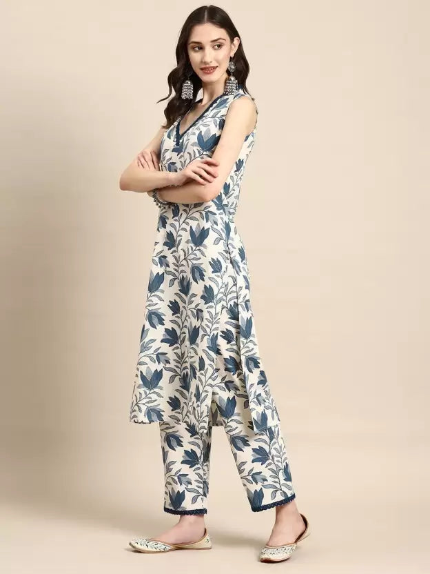 Women Floral Printed Kurta Pant Set
