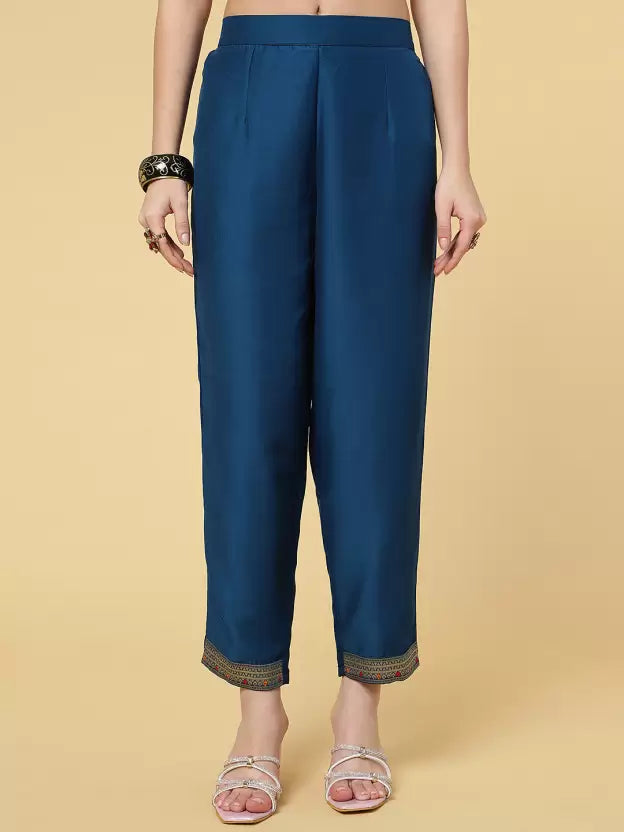 Women Kurta Pant And Dupatta Set Polyester