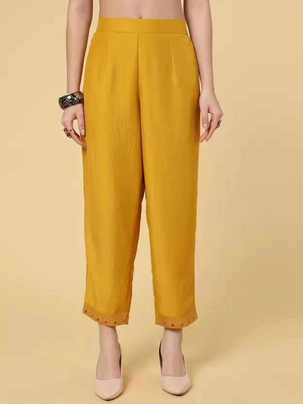 Women Kurta Pant And Dupatta Set Polyester