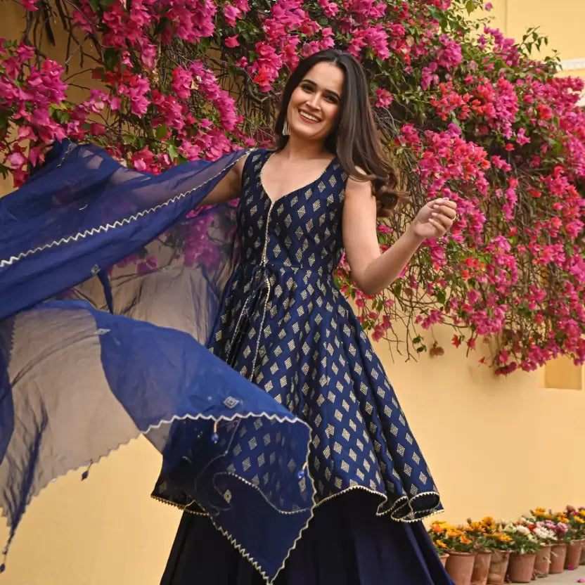 Women Kurta Sharara and Dupatta Set Viscose Rayon