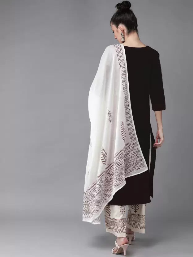 Women Kurta and Dupatta Set Viscose Rayon