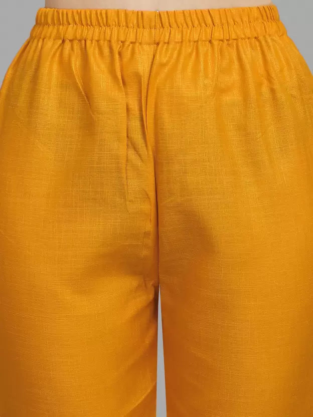 Women Kurta and Palazzo Set Cotton Blend