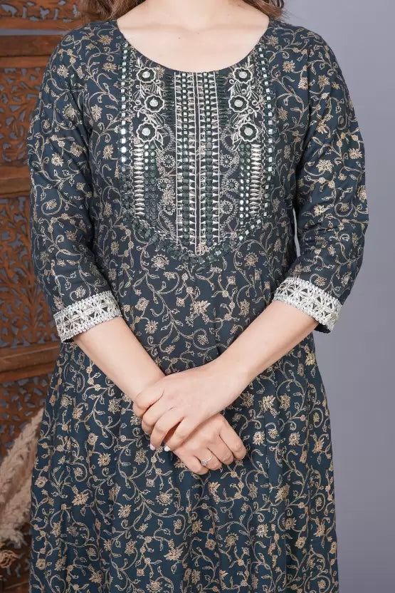 Women Kurta and Palazzo Set Viscose Rayon