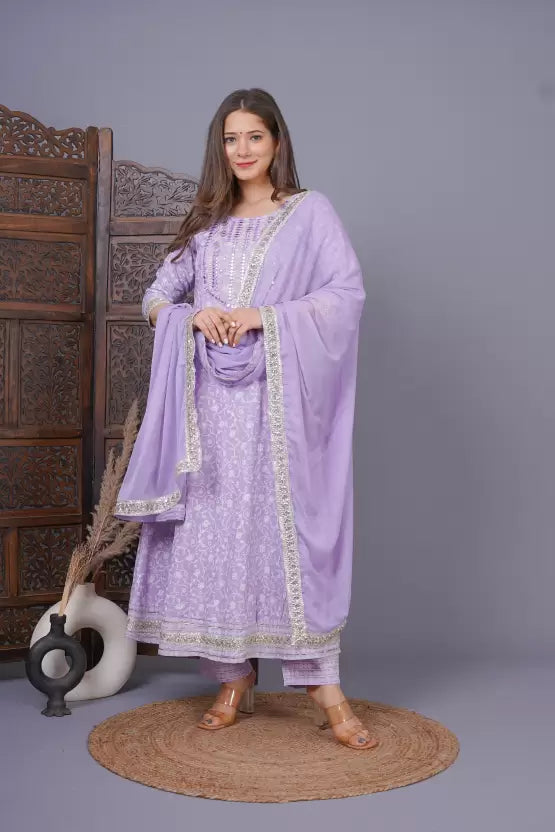 Women Kurta and Palazzo Set Viscose Rayon