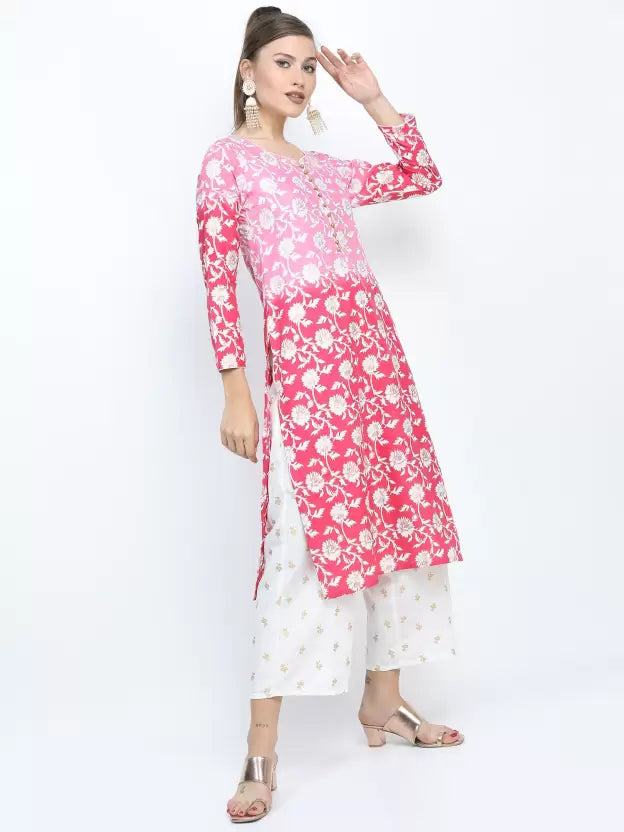 Women Kurta and Palazzo Set Viscose Rayon