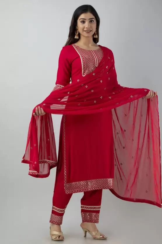 Women Kurta and Palazzo Set Viscose Rayon