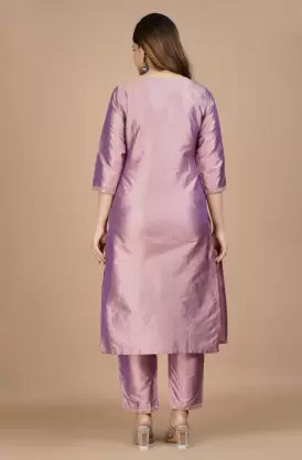 Women Purple Kurta and Pant Set