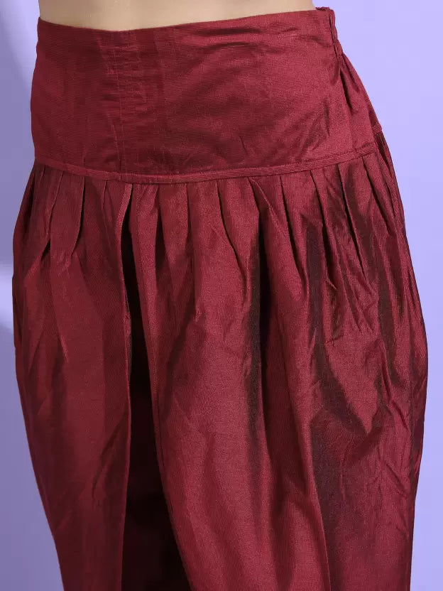 Women Kurta and Pant Set Cotton Blend