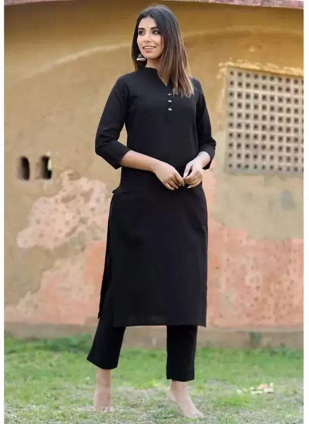 Women Kurta and Pant Set Cotton Rayon