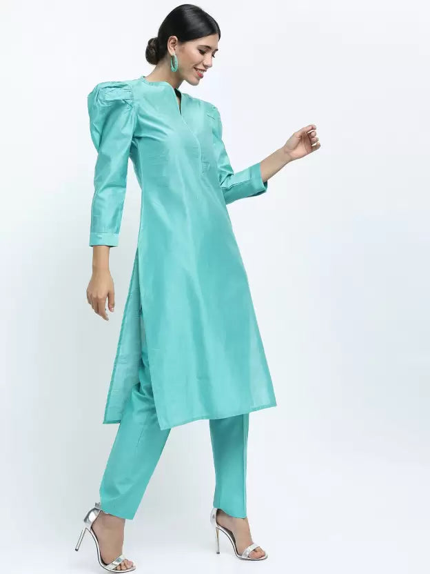 Women Kurta and Pant Set Viscose Rayon