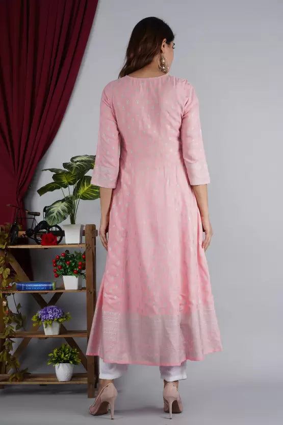 Women Kurta and Pyjama Set Viscose Rayon
