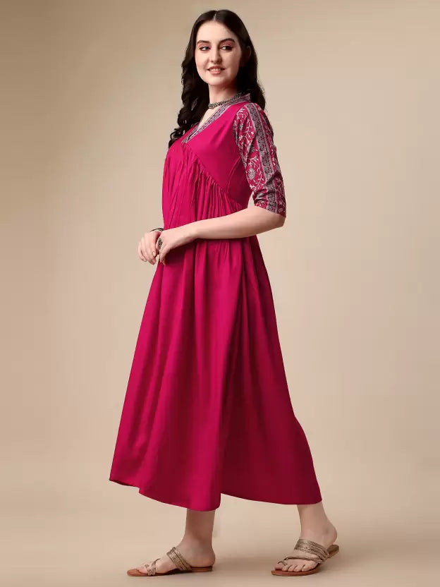 Women Maxi Pink Dress