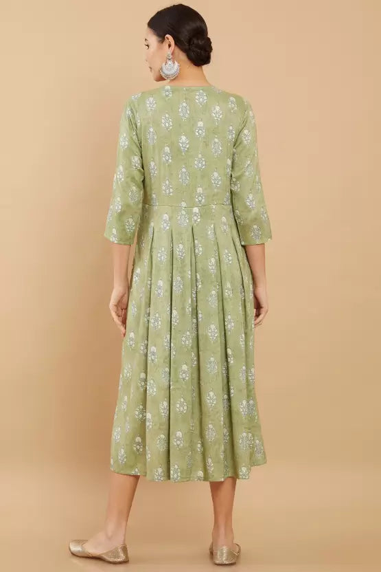 Women Printed Viscose Rayon Gown Kurta