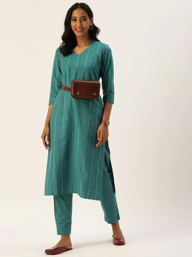 Women Pure Cotton Kurta Pant Set