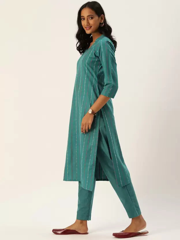 Women Pure Cotton Kurta Pant Set