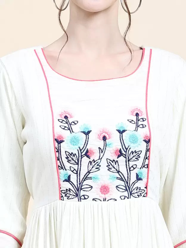 Women Skater White Dress